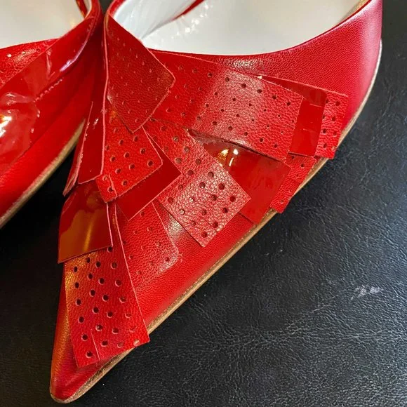 NWT Bruno Magli - Red Lizbeth Shoes - Sz 41, US 10 - Picture 7 of 9